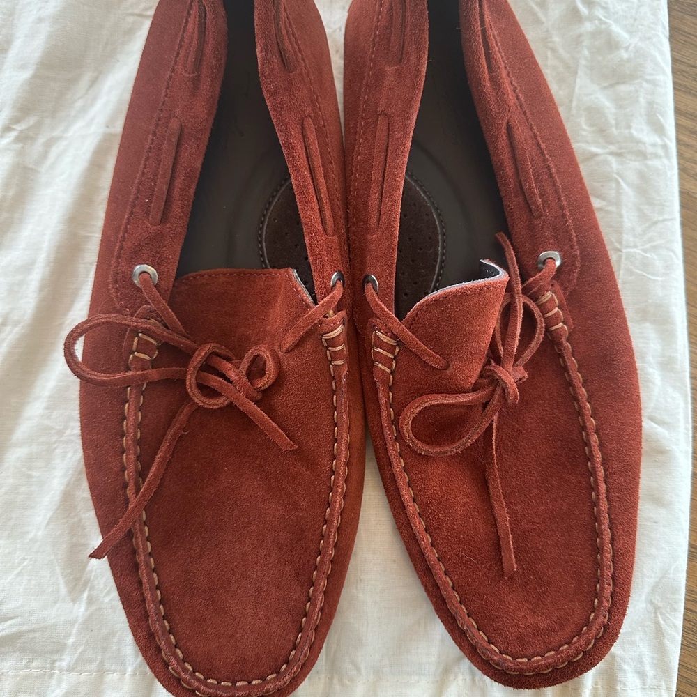 Men's Aurelien Sienna Suede Driving Loafers 42